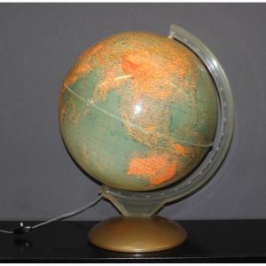 Illuminated World Map Circa 1960