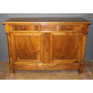 Empire Chest Of Drawers With Half Columns In Walnut 19th Century