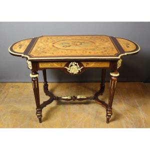Napoleon III Marquetry Center Table Circa 1880