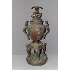 Chinese Bronze Perfume Burner Late 19th Century