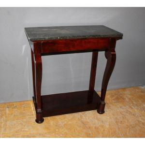 Small Restoration Period Console In Mahogany 19th Century