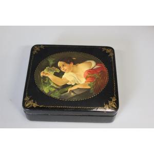 Russian Lacquer Box With Woman Decor XX