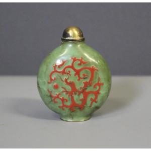 Red Coral Enameled Snuff Bottle, China, Early 20th Century