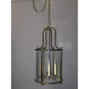 Important Six-light Brass Lantern, Diameter 52 Cm, 20th Century