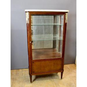 Mahogany And Marquetry Display Case, Late 19th Century