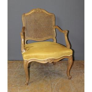 19th Century Regency Armchair With Flat Caned Back
