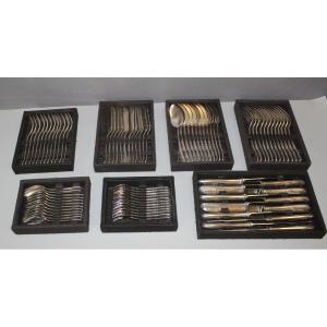 Louis XV Style Cutlery Set, 84 Pieces By François Frionnet