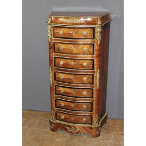 Napoleon III Secretary In Marquetry And Bronze 19th Century