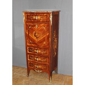 Louis XV Style Secretary Stamped A. Monin, Late 19th Century 