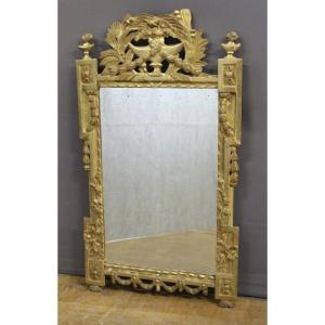 Louis XVI Mirror In Gilded Wood 18th Century