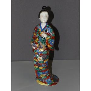 Statuette Depicting A Young Japanese Woman In A Kimono, Circa 1900