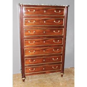 Louis XVI Style Mahogany Chest Of Drawers, 18th Century