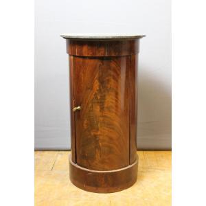 Empire-style "somno" Bedside Table In Mahogany, Early 19th Century