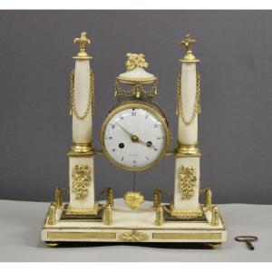 Louis XVI Period Portico Clock Marked Collard 