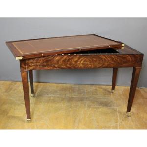 Tric Trac Games Table In Mahogany, 19th Century