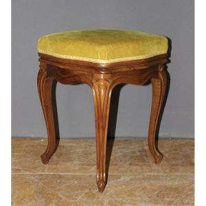 Louis XV Style Walnut Piano Stool, 19th Century