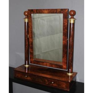 Empire Style Mahogany Tabletop Mirror, Early 19th Century