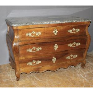 18th-century Walnut Tomb-shaped Commode