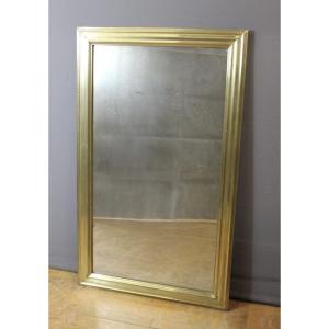 Brass Bistro Mirror And 19th Century Mercury Mirror