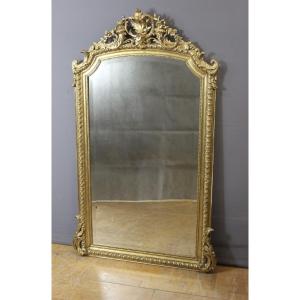 Louis XV Style Gilded Stucco Mirror XIX