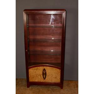 Marquetry Art Deco Display Case Circa 1925