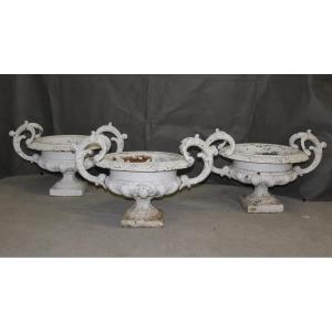 Suite Of Three Medici In Cast Iron About 1900