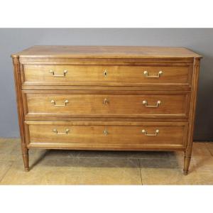 Louis XVI-style Cherry Wood Chest Of Drawers, Late 18th Century