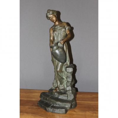 Sculpture Representing The Woman With A Jug By Foretay