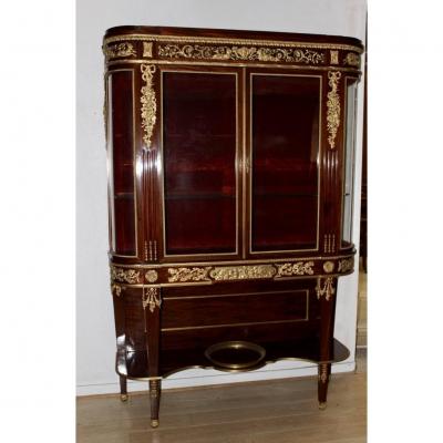 Argentier Of Napoleon III Period And Louis XVI Style In Mahogany