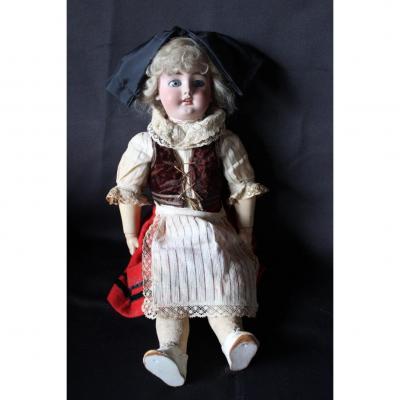 Porcelain Head Doll S & C Number 7