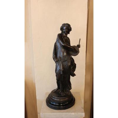 Statue Representative Player In The Tambourine