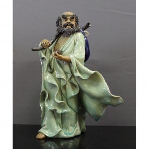Polychrome Ceramic Representing A Chinese Vagabond Circa 1940