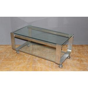 Coffee Table With Two Trays Circa 1970