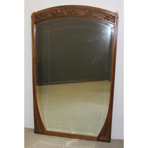 Art Nouveau Mirror Decorated With Holly Leaves Circa 1900