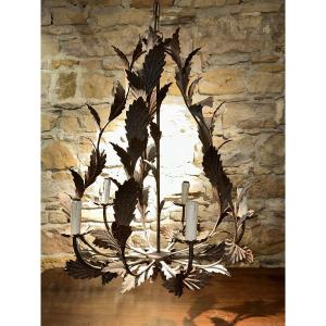  Mid-20th Century Wrought Iron Cage Chandelier – Mid-20th Century