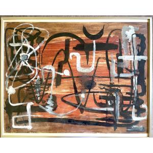 J. Démoulin, Oil On Paper, Signed, Dated 1965 And Titled
