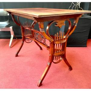 Thonet Side Table In Solid Bent And Stained Wood, Circa 1880
