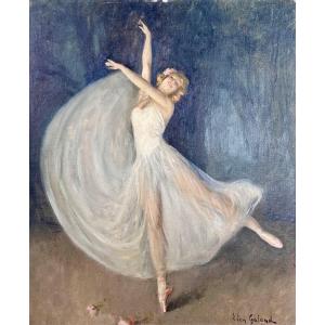 Léon Galland, The Ballerina, Hst, Signed, Ca1920, Dim: 56x47cm - Grand Prix De Rome.