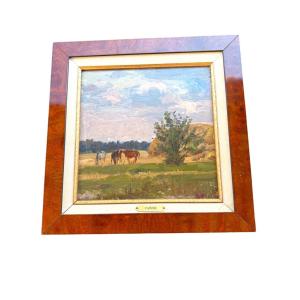 Oil On Panel – Signed Vassine