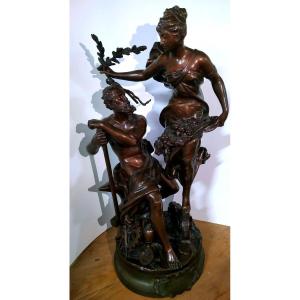 Bronze Sculpture Adrien Gaudez (1845-1902)