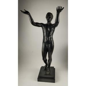 Bronze Sculpture Of A Praying Boy From Berlin