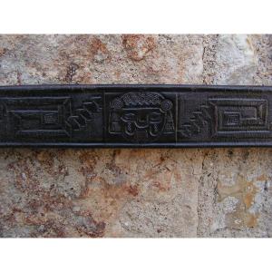 Mexico – Leather Frame Decorated With Drawings Of Ancient Mexican Civilizations