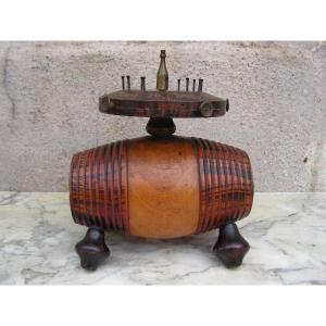 Bistro Barrel Shaped Counter Roulette Game Folk Art