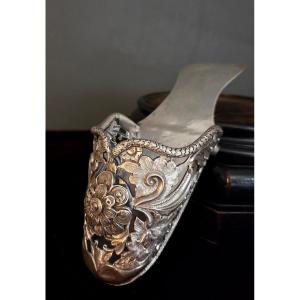 18th Century Solid Silver Amazon Stirrup From South America. Horse Riding 