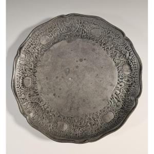 Pewter Plate - 18th Century - Marked With A Crowned Rose