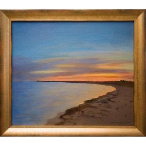 Beach Curve In The Evening Light By Swedish Artist Herman österlund, 1920s