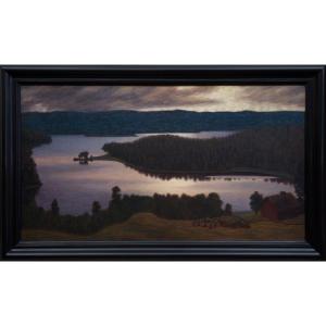 Hilding Werner - Moonlight Over Krokvattnet (near Glafsfjorden)