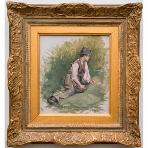 Ingeborg Westfelt-eggertz (1855-1936)  - Lost In Thoughts, St.nazair (bretagne)