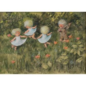 Robert Högfeldt (1894-1986) The Fiddler's Dance