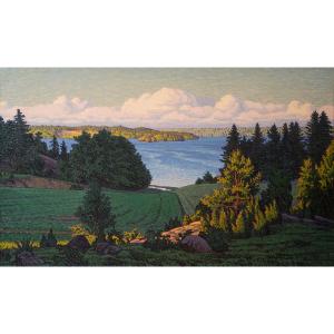 Olof Thunman - Evening Mood, View Over Graneberg, 1924